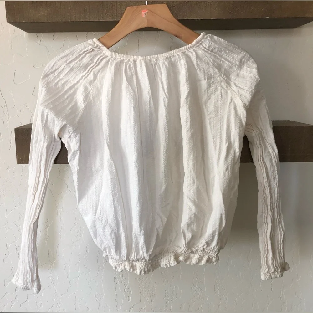 OshKosh B’gosh|Big girl,White Eyelet long sleeve blouse, size 14•••Boho style